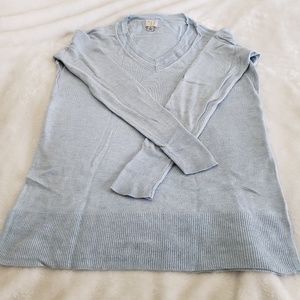 A New Day Lightweight Light Blue V-neck Sweater- Sz Small